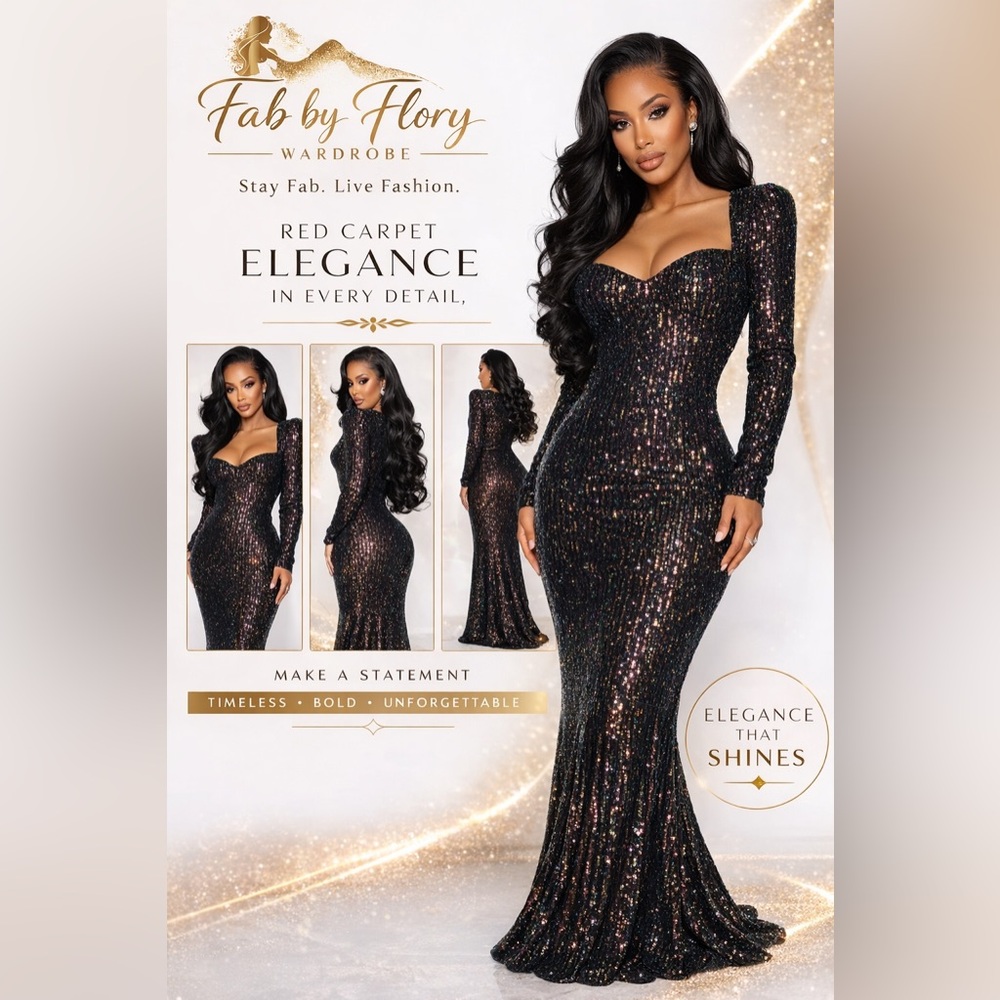 Affordable Luxury- under $60 Red Carpet Winner Sequin Maxi Dress - Black